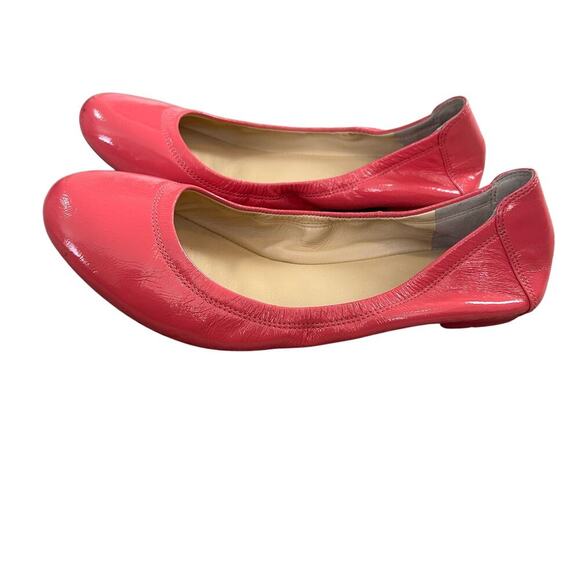 Cole Haan Womens Ballet Flats Size 7 Pink Patent Leather Slip On - Picture 1 of 7